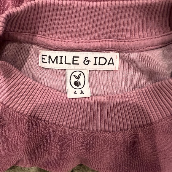 Purple terry Emile et Ida sweatshirt - Picture 4 of 4